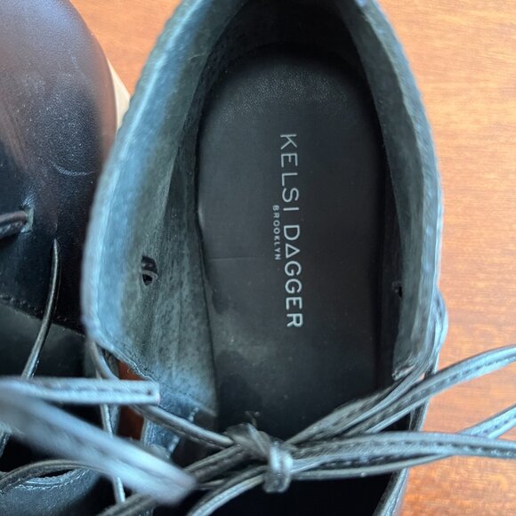 Kelsi Dagger Brooklyn North Ankle Boot Wooden Heel Clog Booties - Size 6.5 - Picture 5 of 7